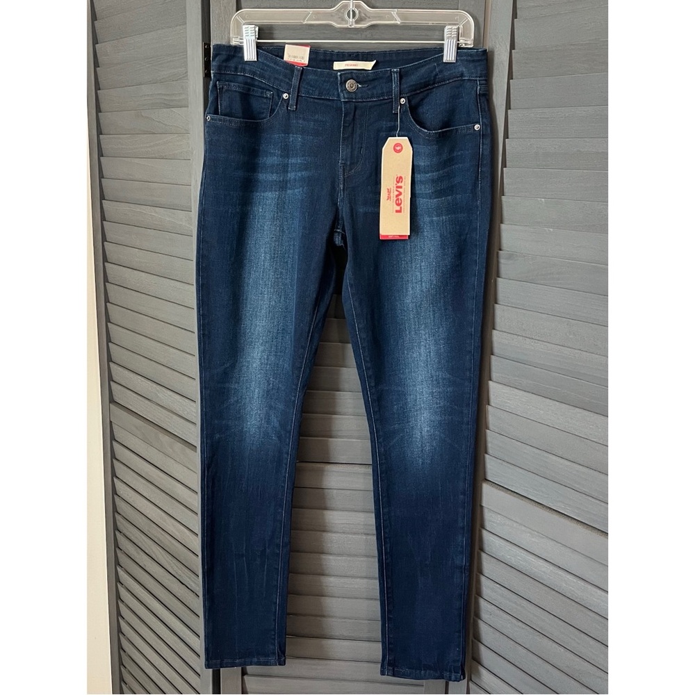 Levi's Women's Dark Blue Mid‎ Rise Skinny Jeans Stretch Size 31